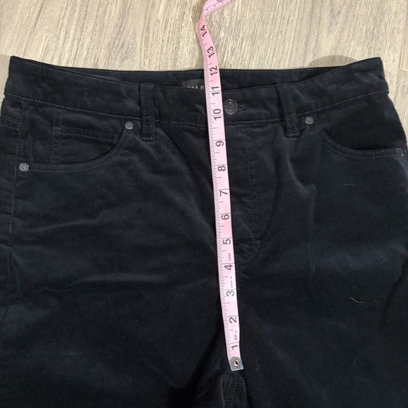 Talbots Black Corduroy Rise Straight Leg Pants Womens Sz 8P Cotton Blend Classic - Picture 5 of 10